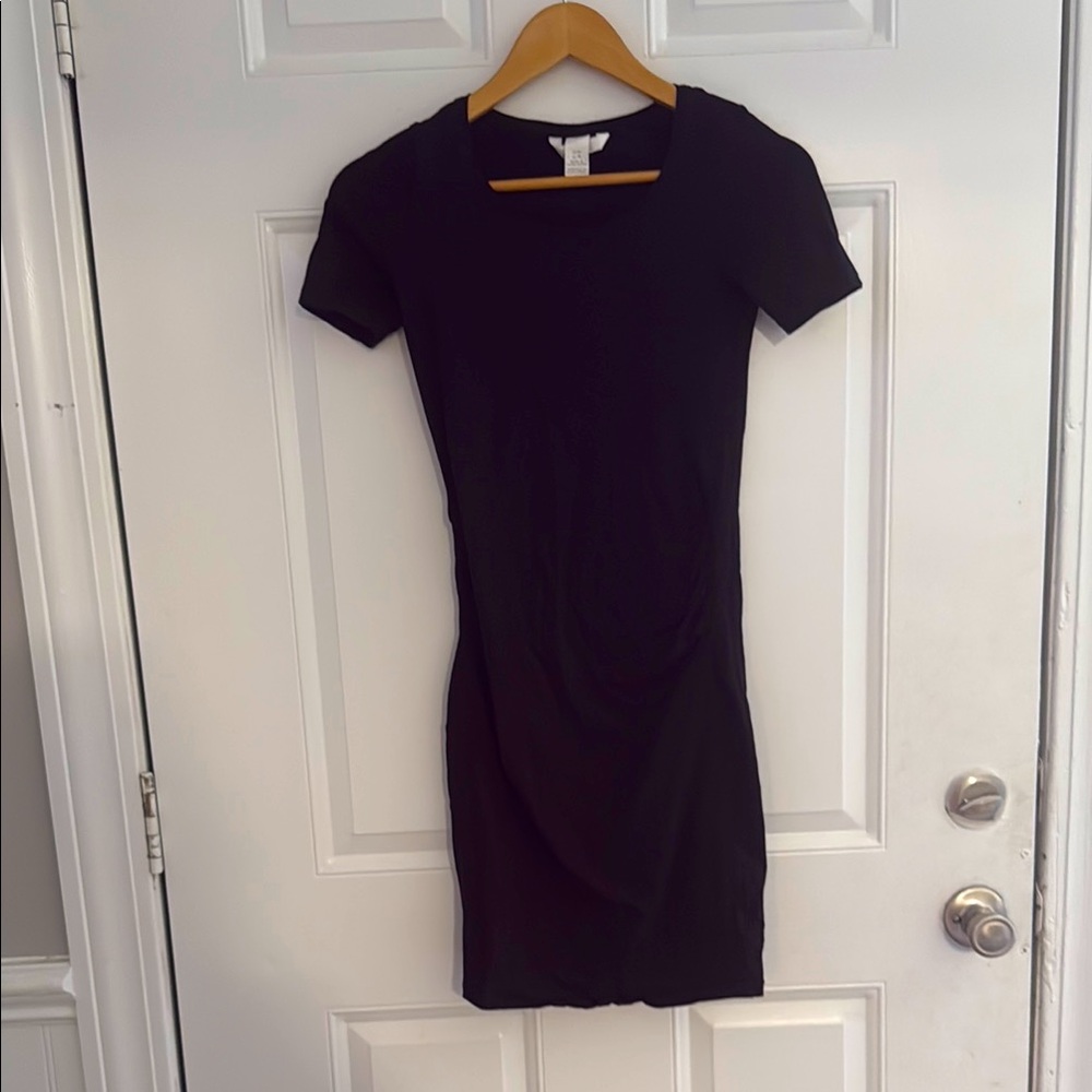 H&M Black Mini Maternity Dress